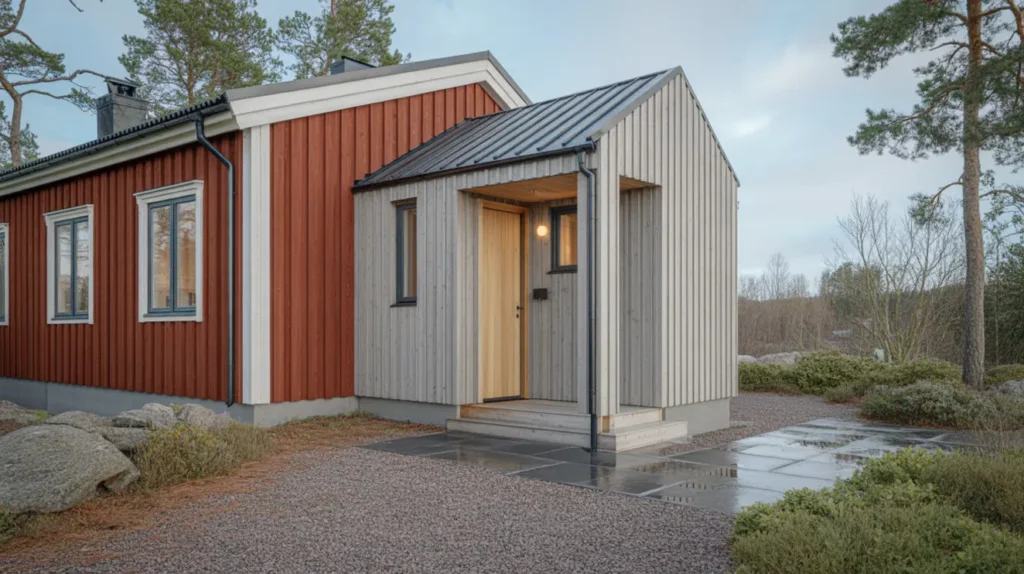 tillbyggnad av entr och hall i smo nyn shamn