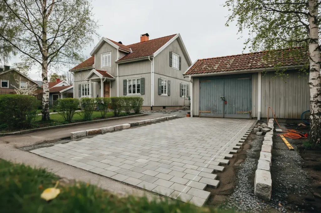 l gga om garageuppfarten material markarbete och pris f r en h llbar infart