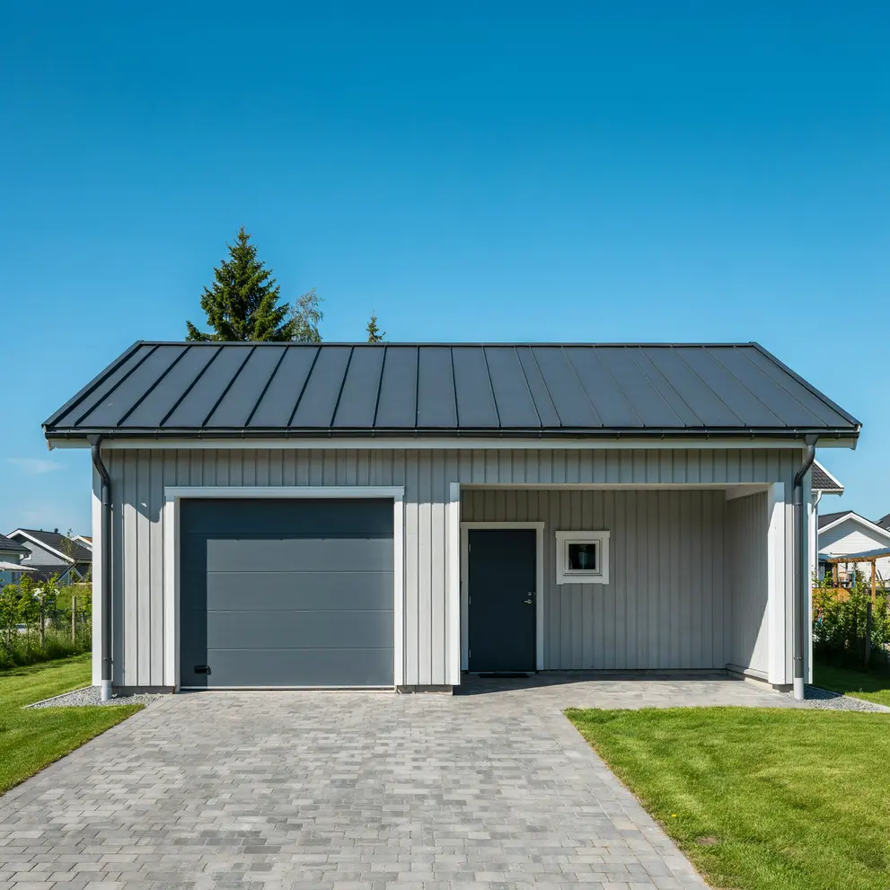 bygga garage carport med forrad nynashamn stockholm